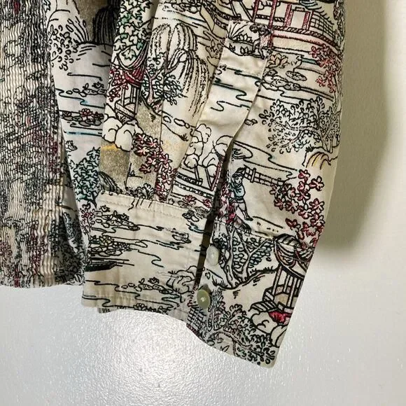 Chicos 3 Womens Vintage Size XL Button Front Long Sleeve Shirt 46" Bust - Picture 9 of 16